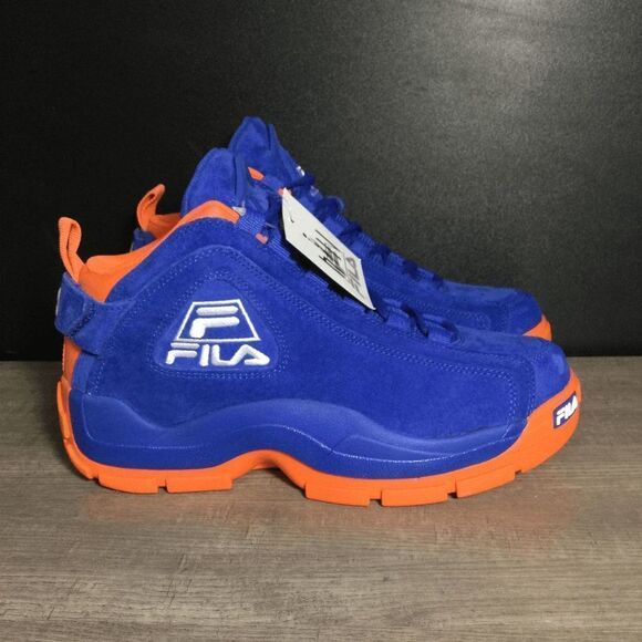 RARE Fila Grant Hill 2 Knicks Suede Blue Orange Unreleased 1BM01798-423 Men's 8 - Picture 1 of 7